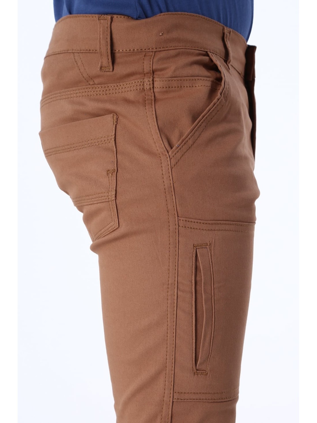 Boys\' caramel trousers with elastic bands NDZ105 - Online store - Boutique